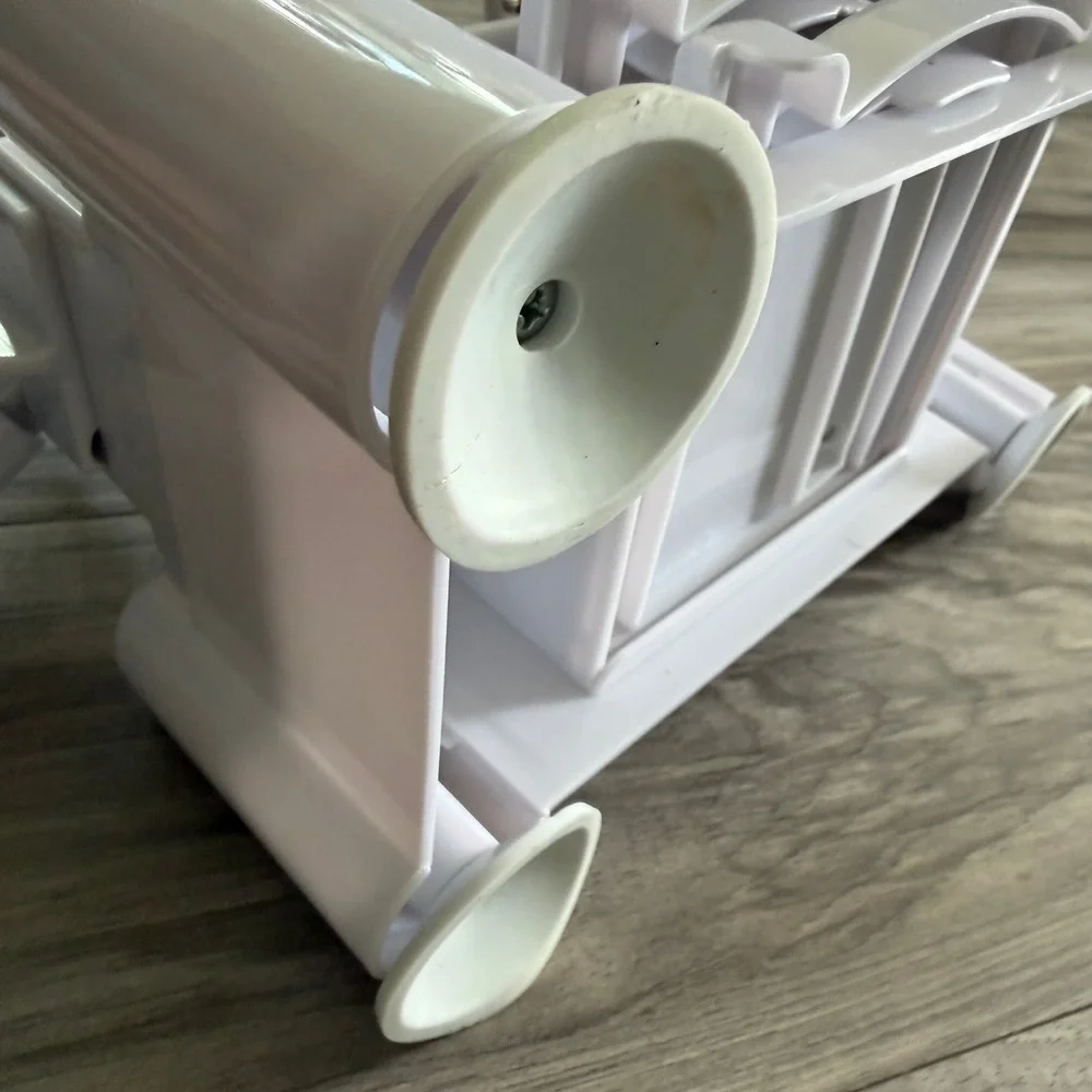 White Manual Vegetable Veggie Spiralizer Slicer with 3 Interchangeable‎ Blades